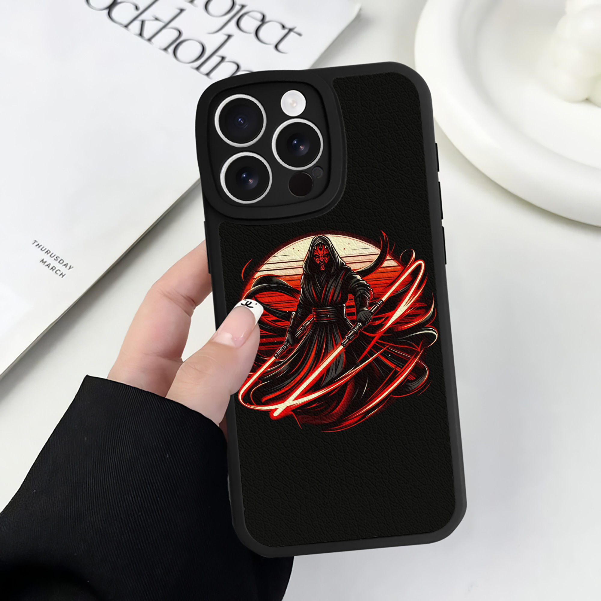 （画像用） スター・ウォーズ Star Wars 【iPhone 16シリーズ対応】シリコンスマホケース（レザー調） 材質：シリコン
